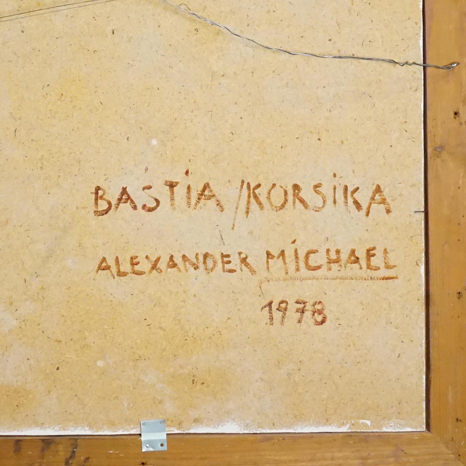 Fine XX secolo Alexander Michael Pittura ad olio - Bastia, Corsica, 1978 in vendita