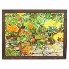 Alexander Michael Pittura a olio - Begonie e gerani, 1980