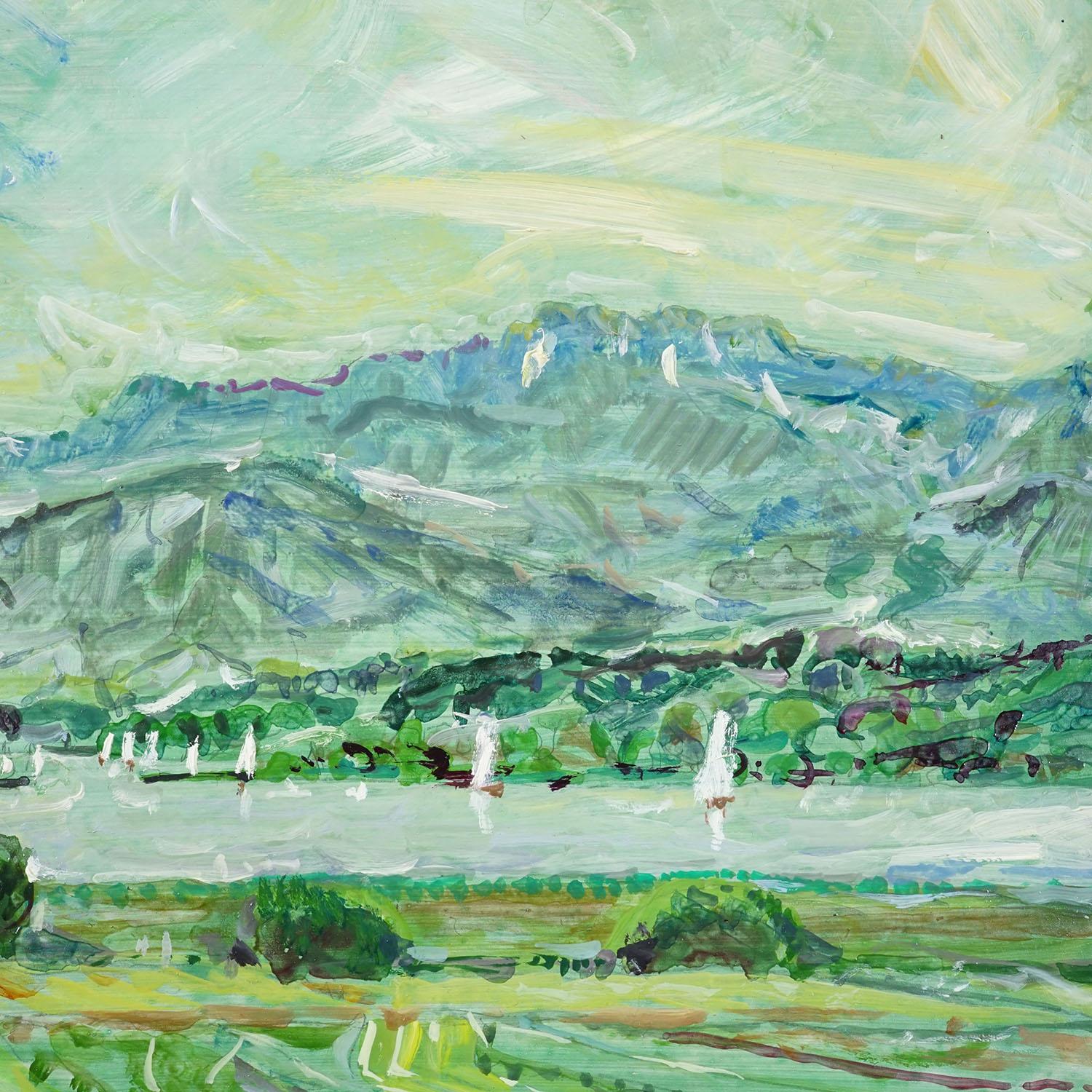 Alexander Michael - Ölgemälde Chiemsee bei Hochstädt, 1994 im Zustand „Gut“ im Angebot in Berghuelen, DE