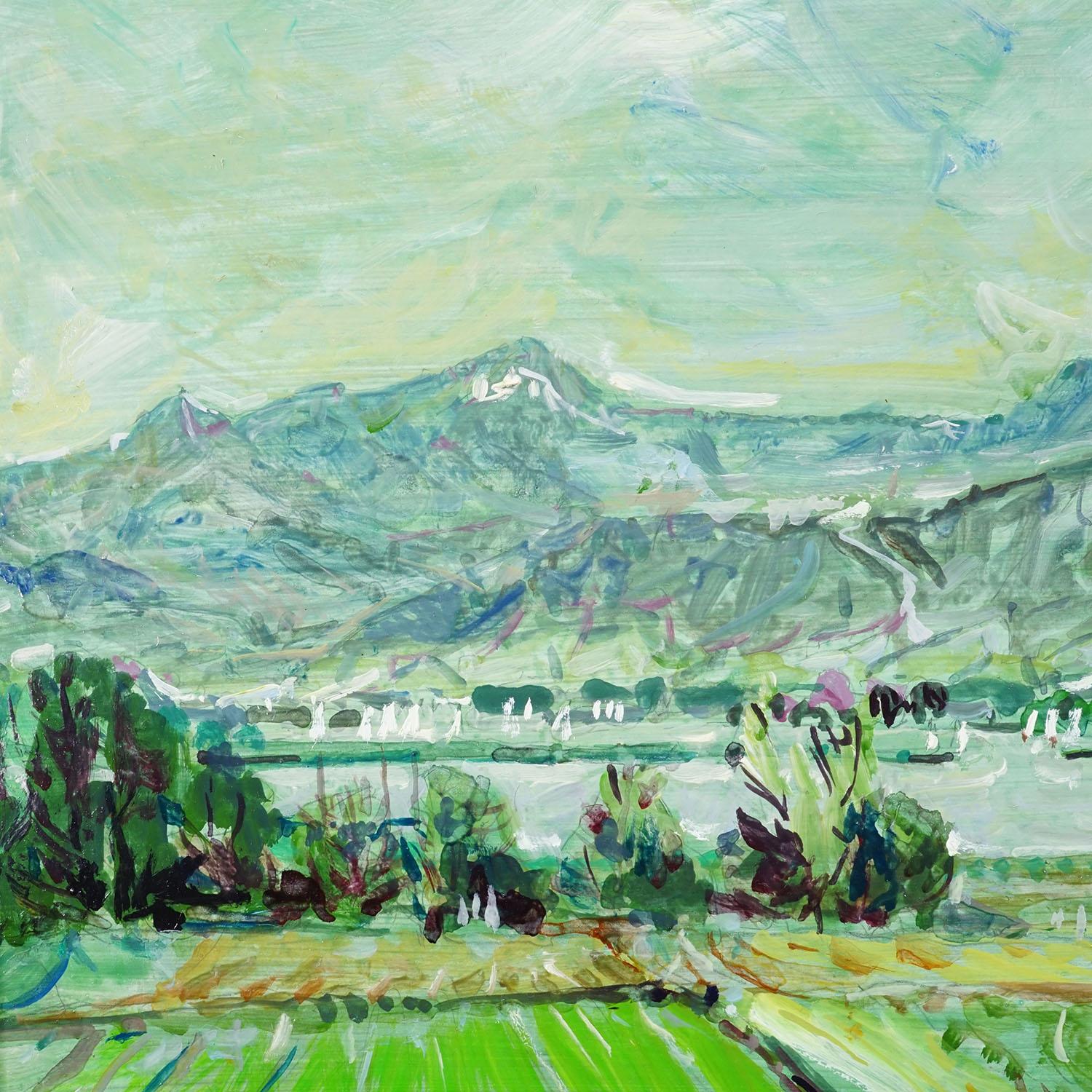 Alexander Michael - Ölgemälde Chiemsee bei Hochstädt, 1994 (Ende des 20. Jahrhunderts) im Angebot