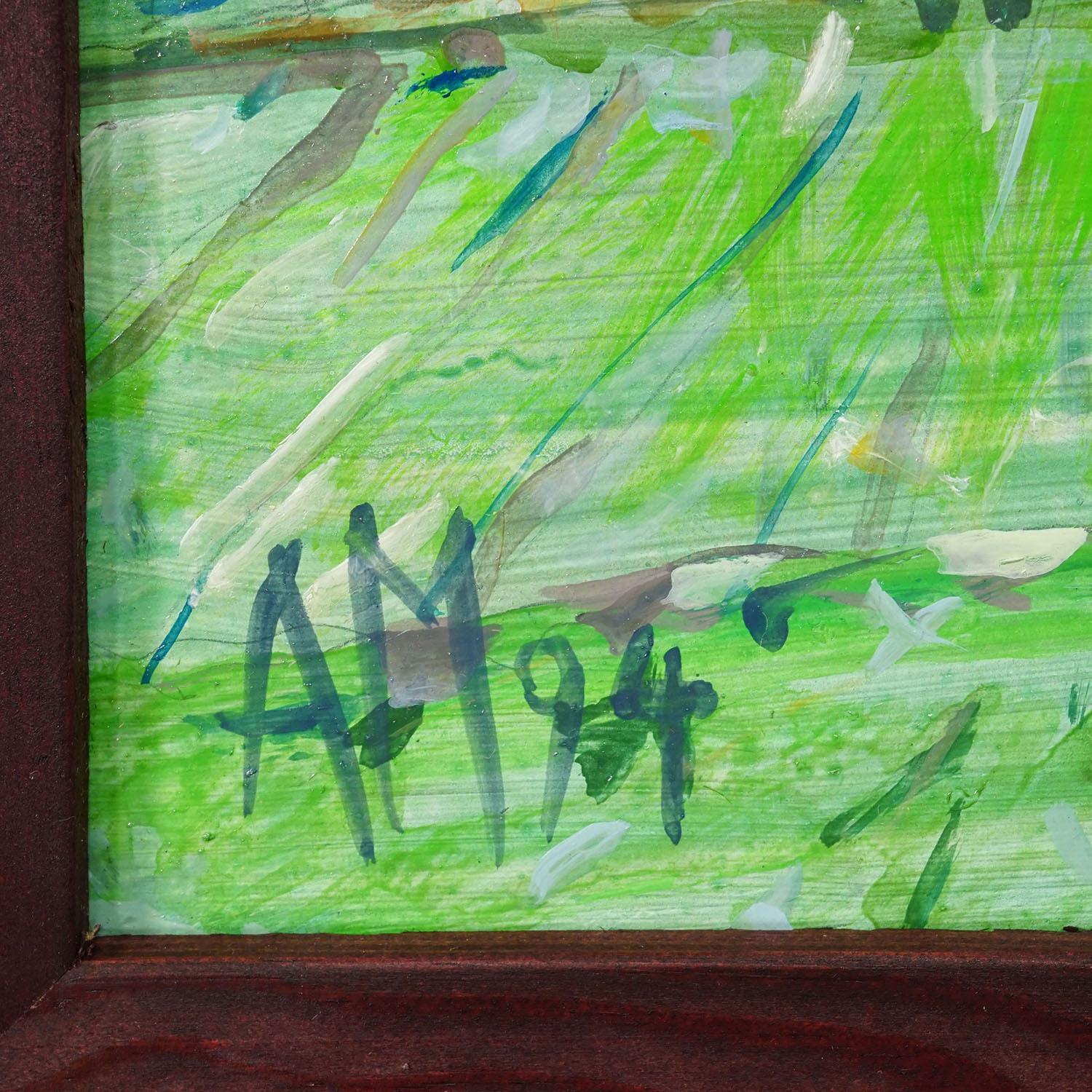 Alexander Michael - Ölgemälde Chiemsee bei Hochstädt, 1994 (Holz) im Angebot