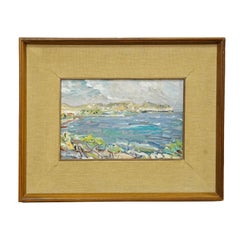 Alexander Michael Oil Painting of a Coastal Landscape in Moreira, Spain 1986