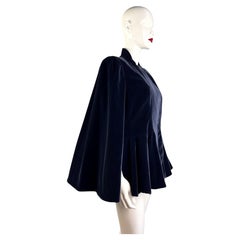 Alexander McQueen Velvet Peplum Cape Jacket Fall 2013