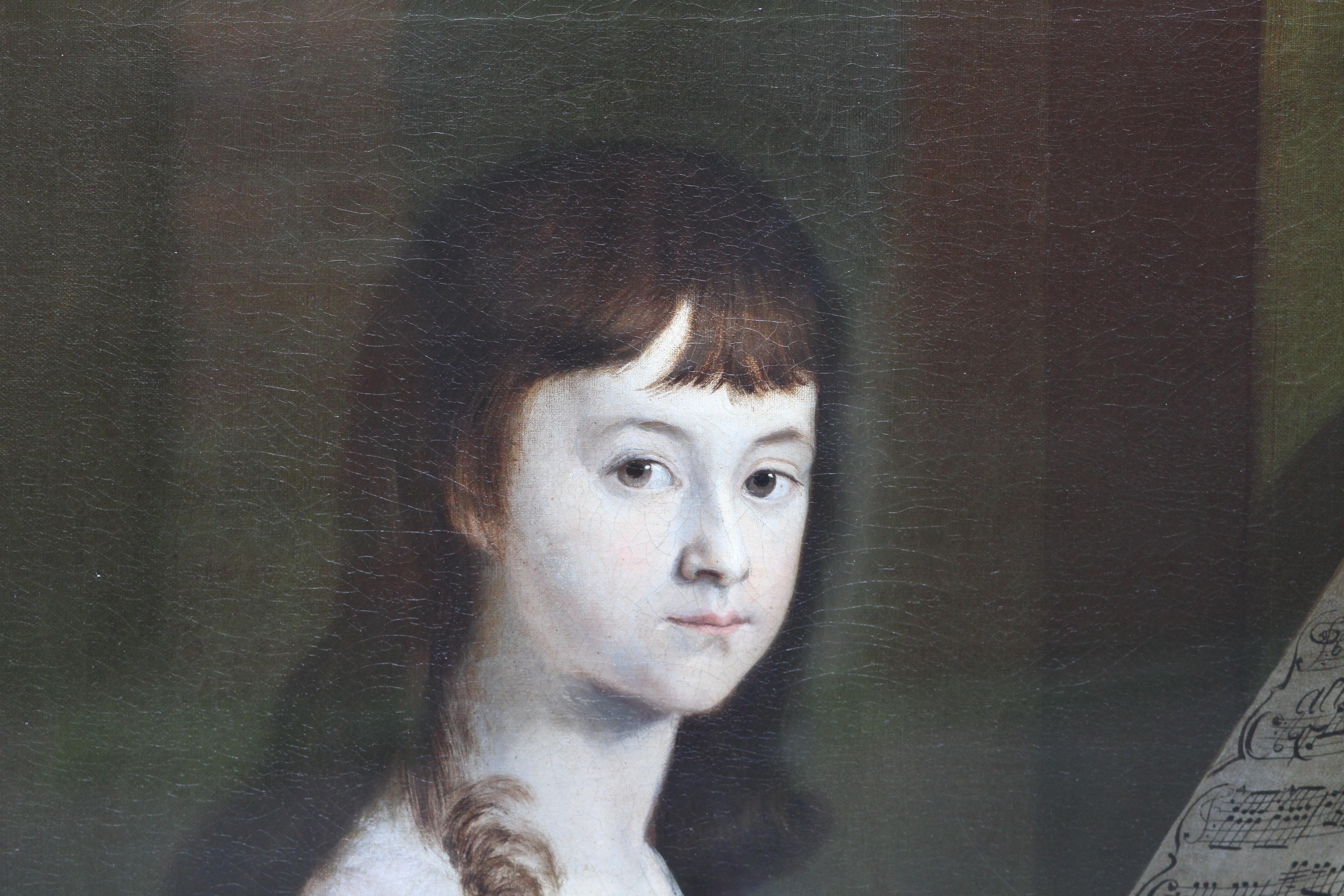Questo superbo ritratto a olio della fine del XVIII secolo è attribuito al noto artista scozzese Alexander Nasmyth. Dipinta intorno al 1780, la protagonista è una giovane donna, Sarah Wagstaff. (abbiamo anche i ritratti di suo fratello). La donna è