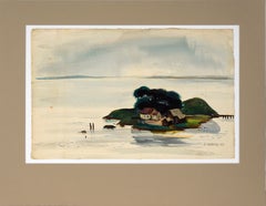 Isola nella baia di San Francisco, paesaggio di metà secolo di Alexander Nepote