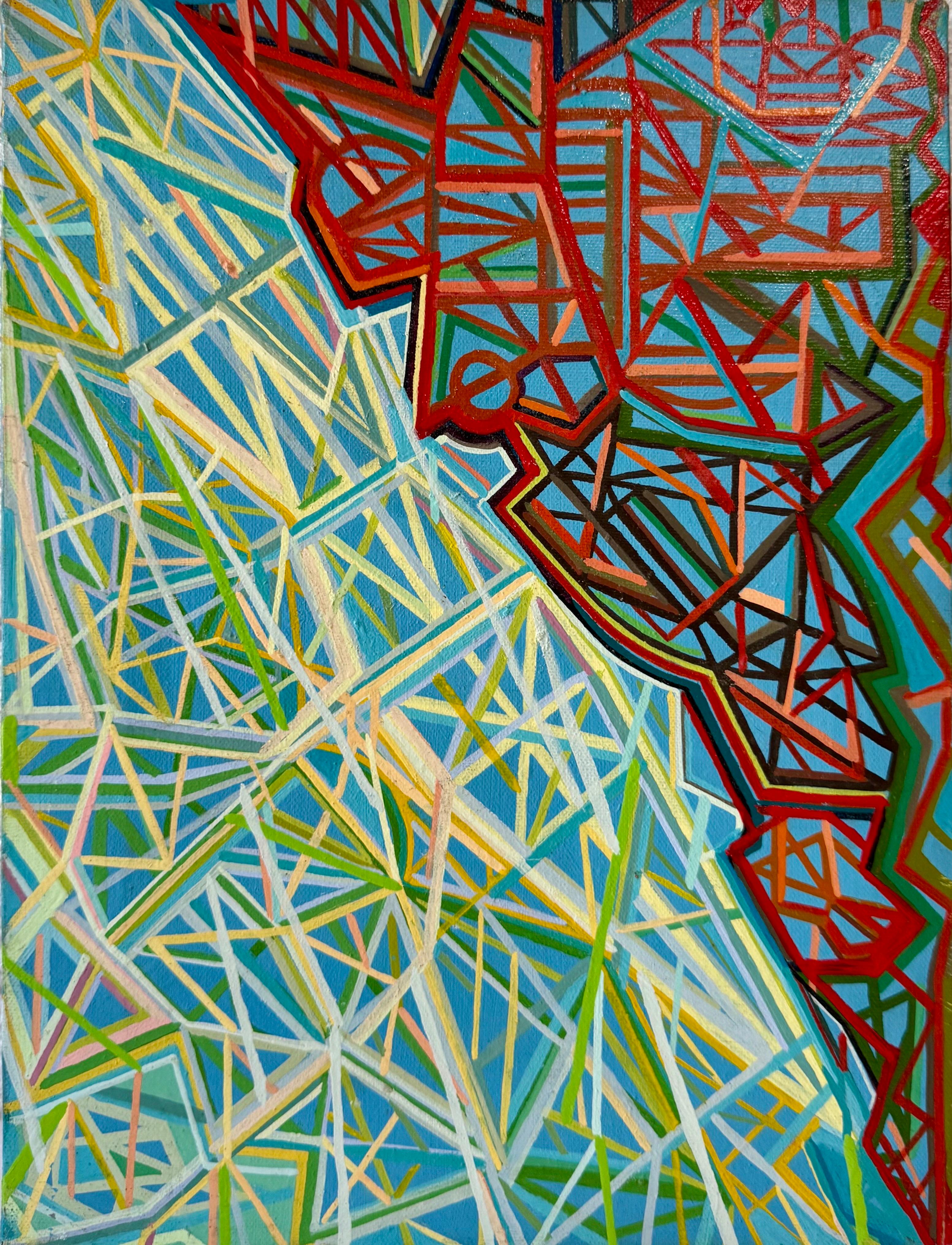 Peinture à l'huile moderniste et expressionniste abstraite des années 1980 de l'artiste russe Alexander Ney