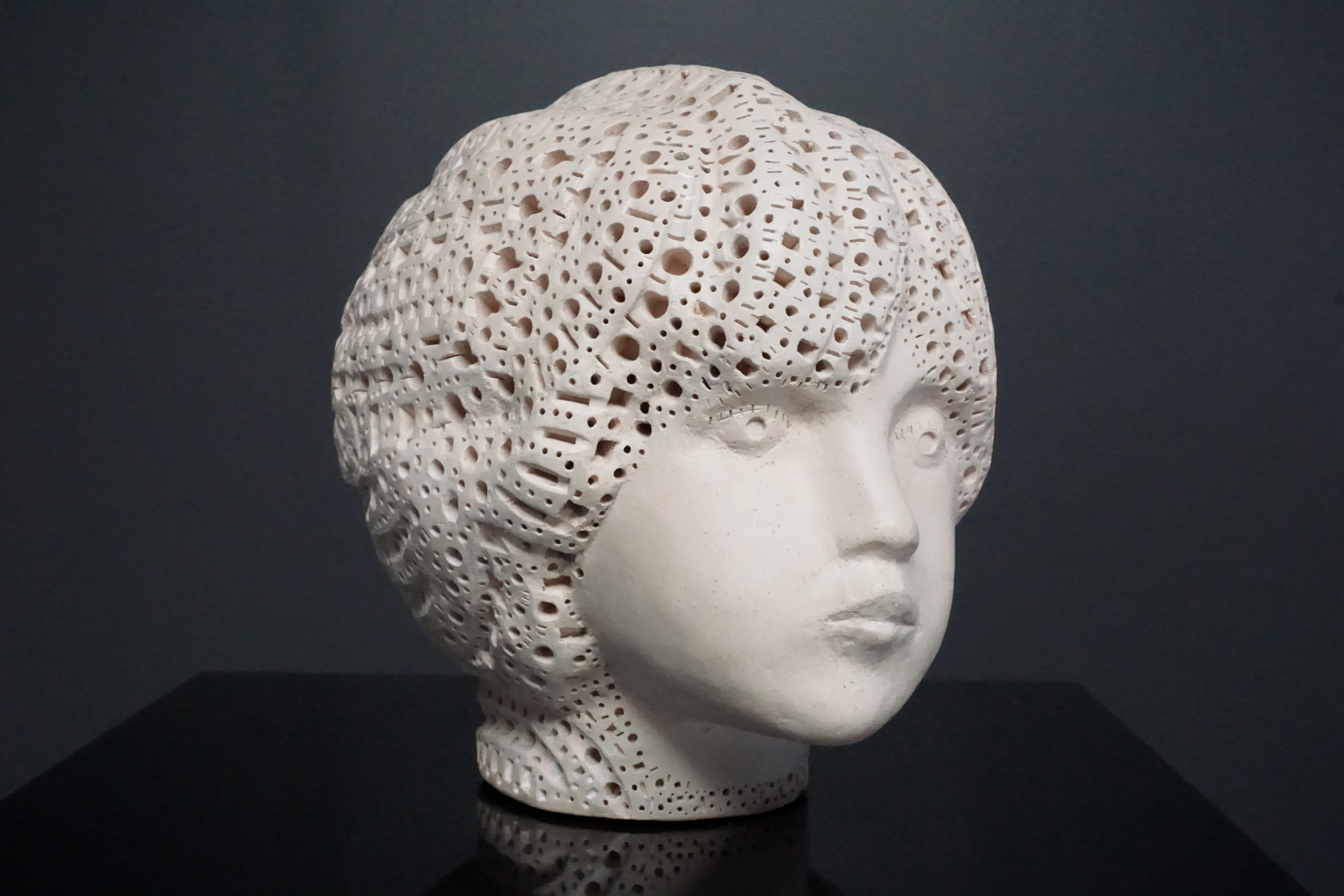 Escultura de terracota con busto, Alexander Ney, 