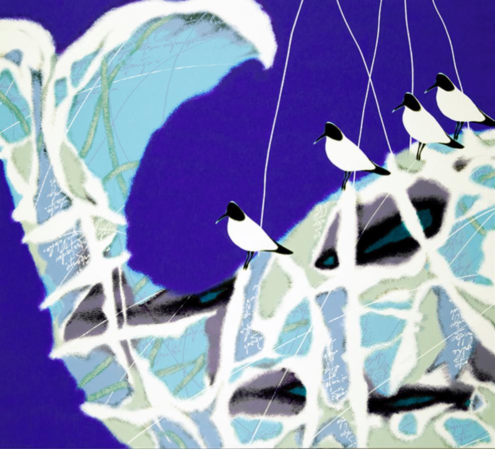 Big fish. oil on canvas, 100 x 110 cm - Painting by Alexander Oligerov
