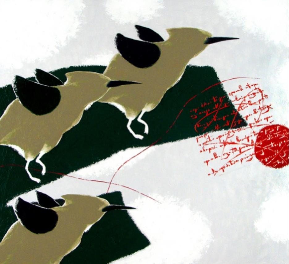 "Express mail". oil on canvas, 100 x 110 cm - Art by Alexander Oligerov