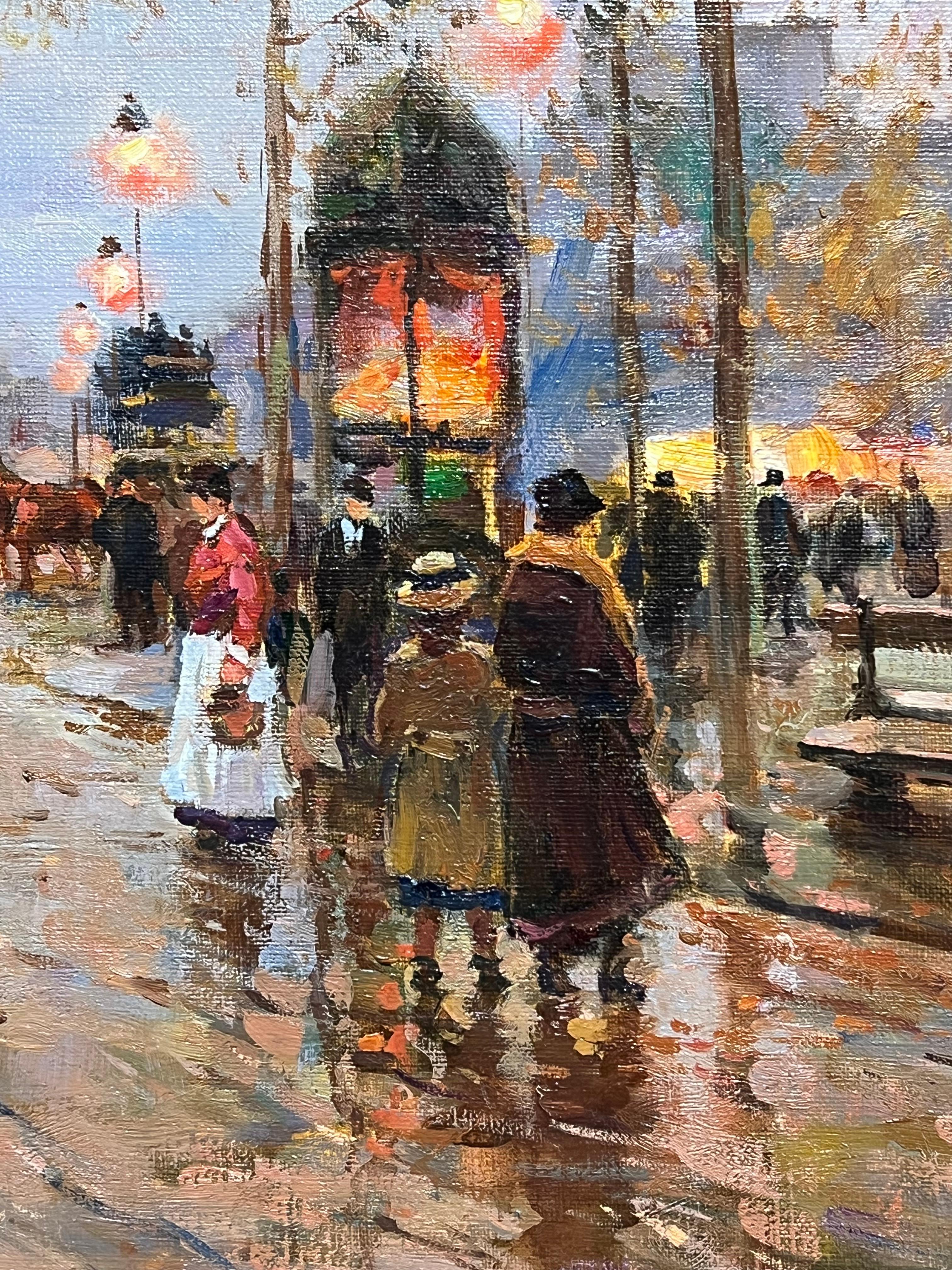 Paseo nocturno por París
de Alexander Osipov (ruso, 1946)
óleo sobre lienzo firmado, enmarcado
Enmarcado: 16 x 29 pulgadas
Lienzo : 12 x 24 pulgadas
Inscripción al dorso
Procedencia: colección privada, Inglaterra
Estado: muy buen estado

Para más
