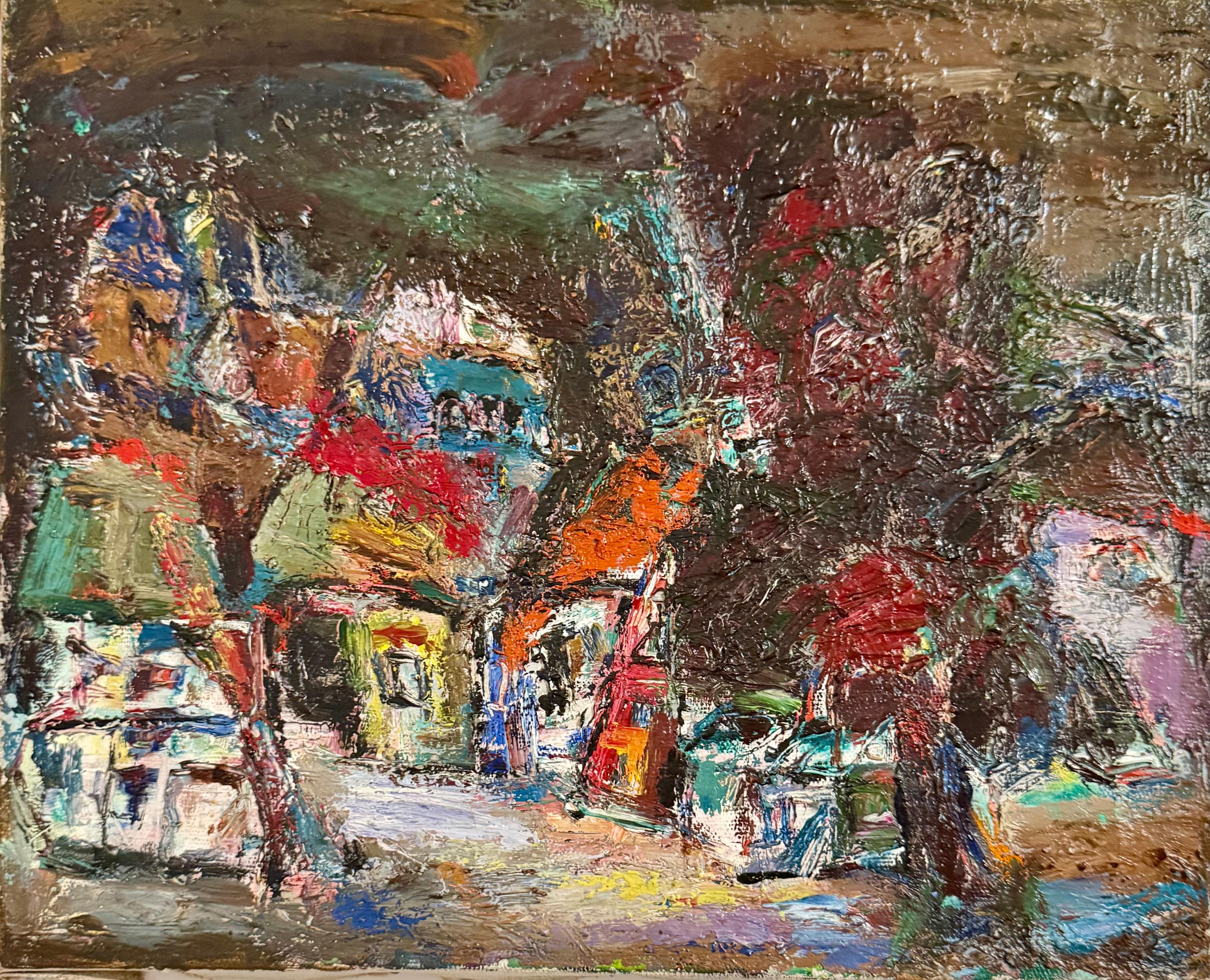 Russisch Ukrainisch Abstraktes Ölgemälde Alexander Pavlov Vilnius Landschaft