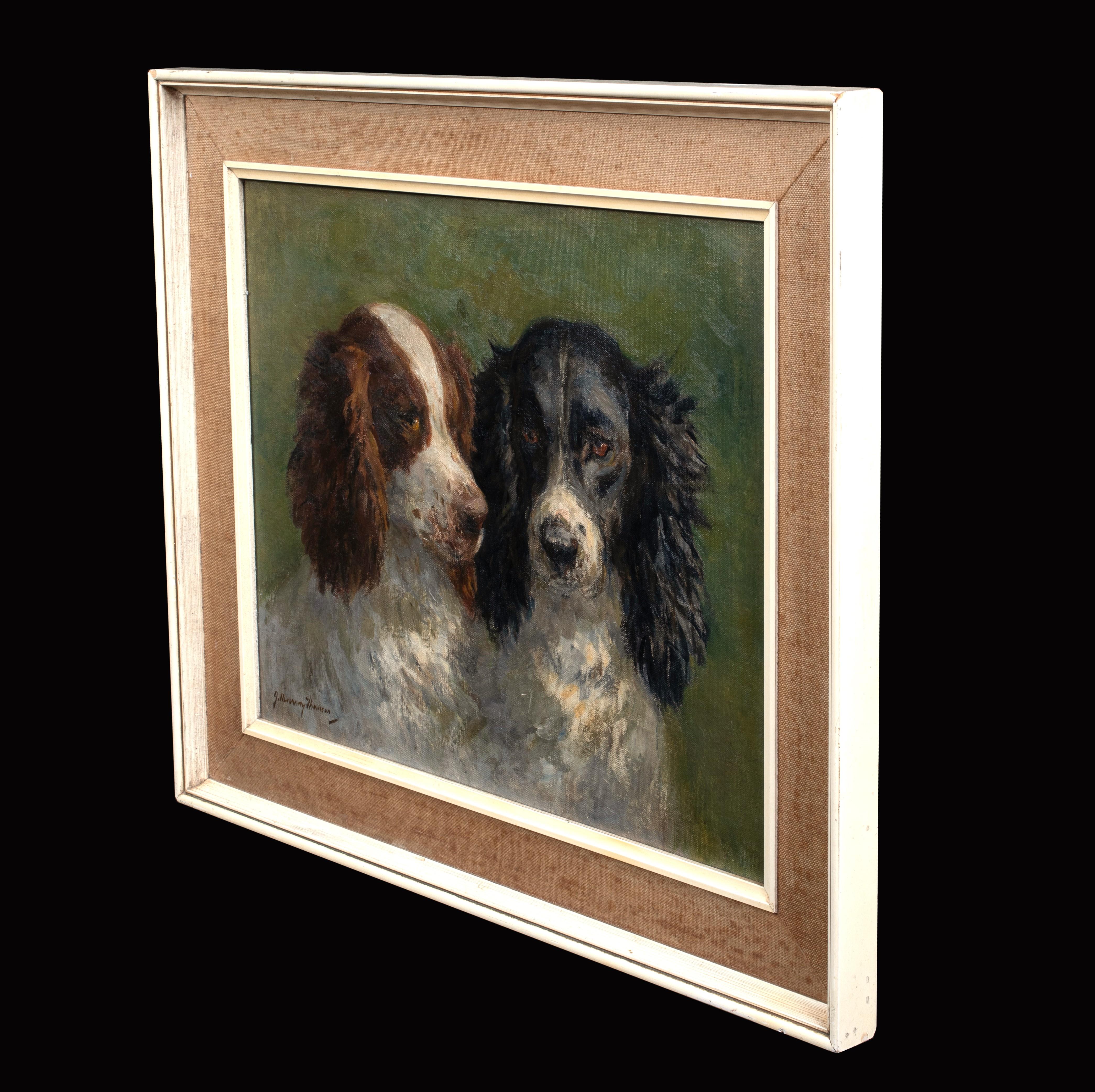 Portrt von Honey & Napoleon, ein Paar englische Springer Spaniels, um 1910 im Angebot 5
