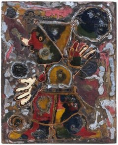 Mixed Media Sculptural Painting "Juggler" Modernist