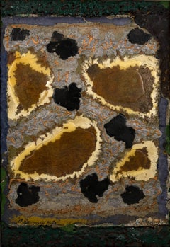 TEXTURES WITH GOLD Avant Garde Mixed Media Construction