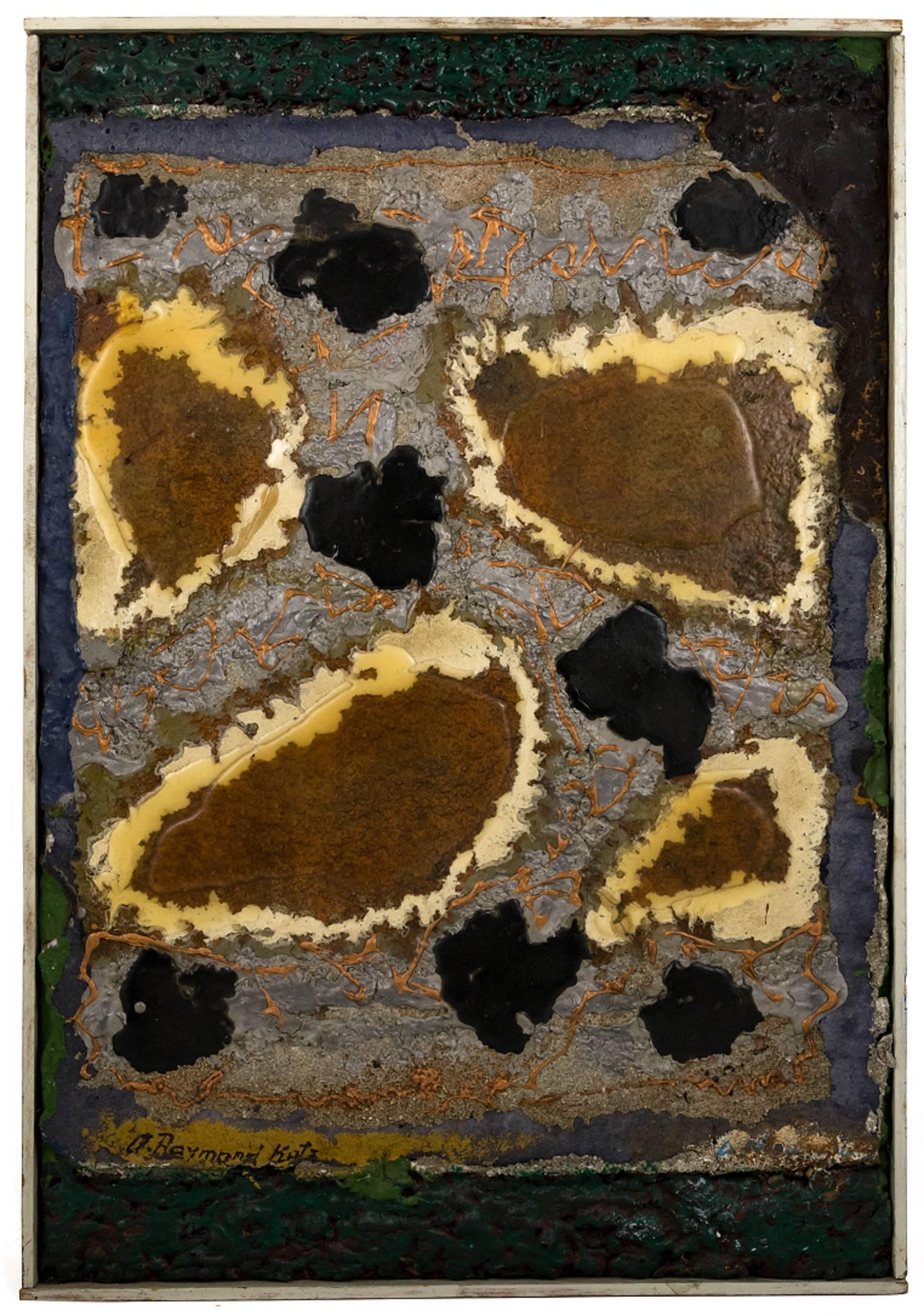 TEXTURES WITH GOLD Avant Garde Mixed Media Construction