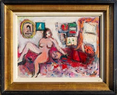 Alexander Redein  FauvistNude Portrait, Titled "At Home"