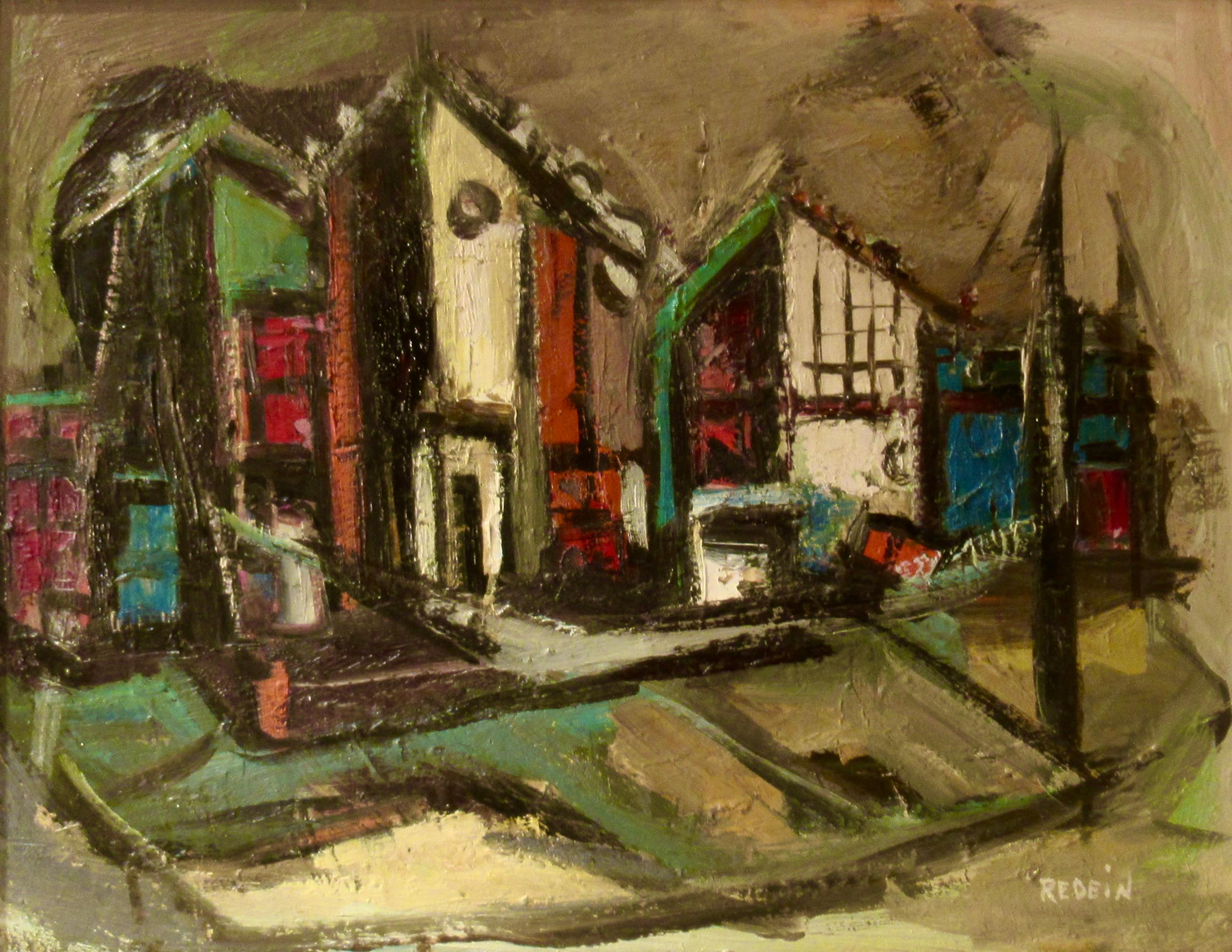 Side Street, Princetown, New York - Painting di Alexander Redein