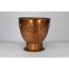 Alexander Ritchie of Iona style. A large hand hammered heavy gage copper planter