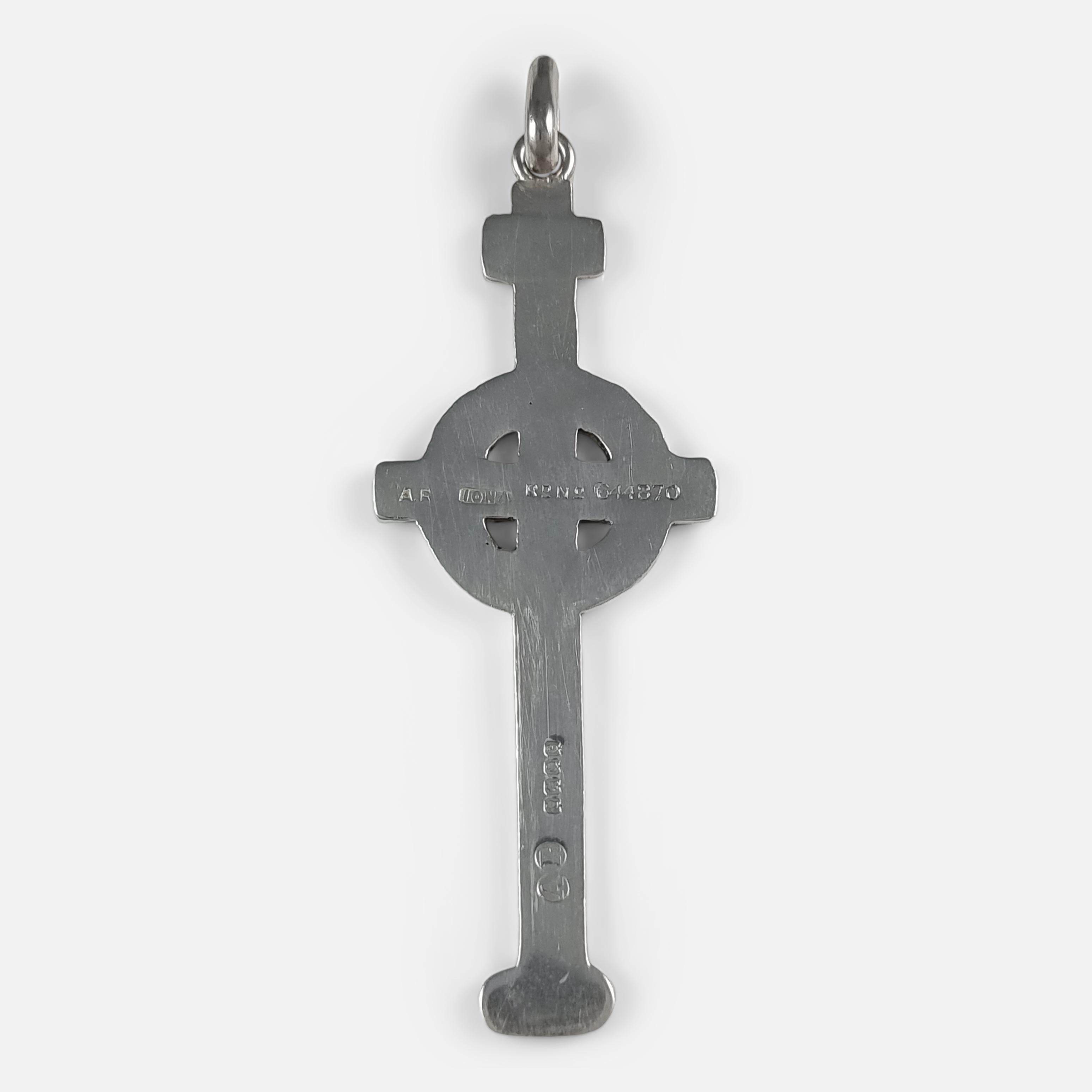 Women's or Men's Alexander Ritchie Silver Cross Pendant and Chain, 1925