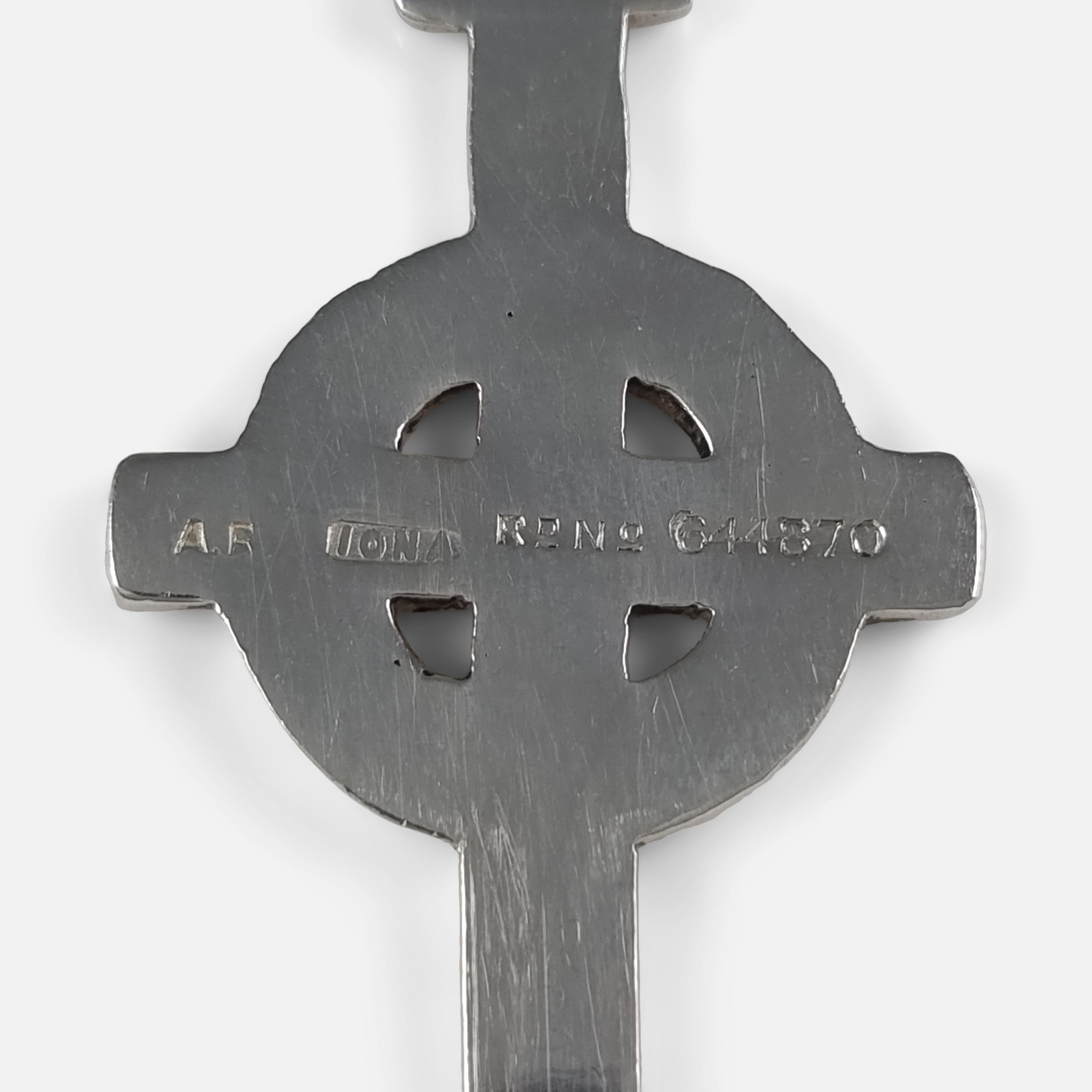 Alexander Ritchie Silver Cross Pendant and Chain, 1925 1
