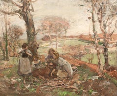 Springtime 19th Century  by ALEXANDER IGNATIUS ROCHE (1861-1921) 
