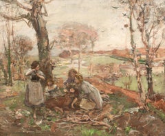 Springtime 19th Century by ALEXANDER IGNATIUS ROCHE (1861-1921)