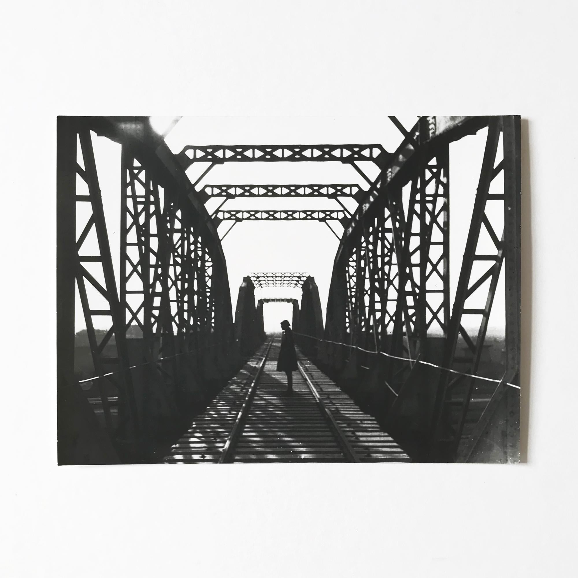 Alexander Rodchenko Landscape Photograph - Railway Bridge, Silver Gelatin Print, Constructivism, Modern Art, 20th Century