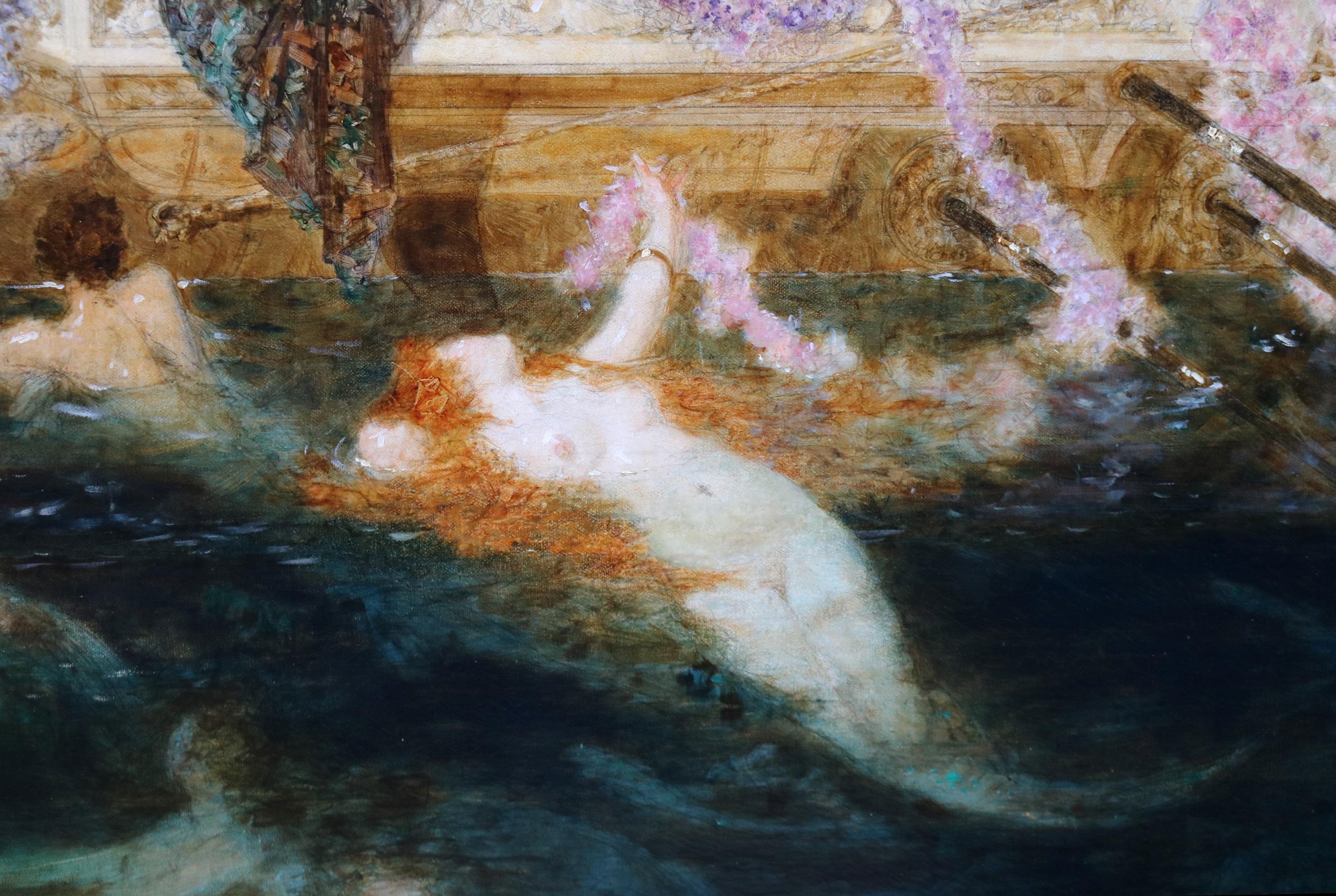 The Triumph of Amphitrite - Large 19th Century Symbolist Oil Painting of Goddess 3