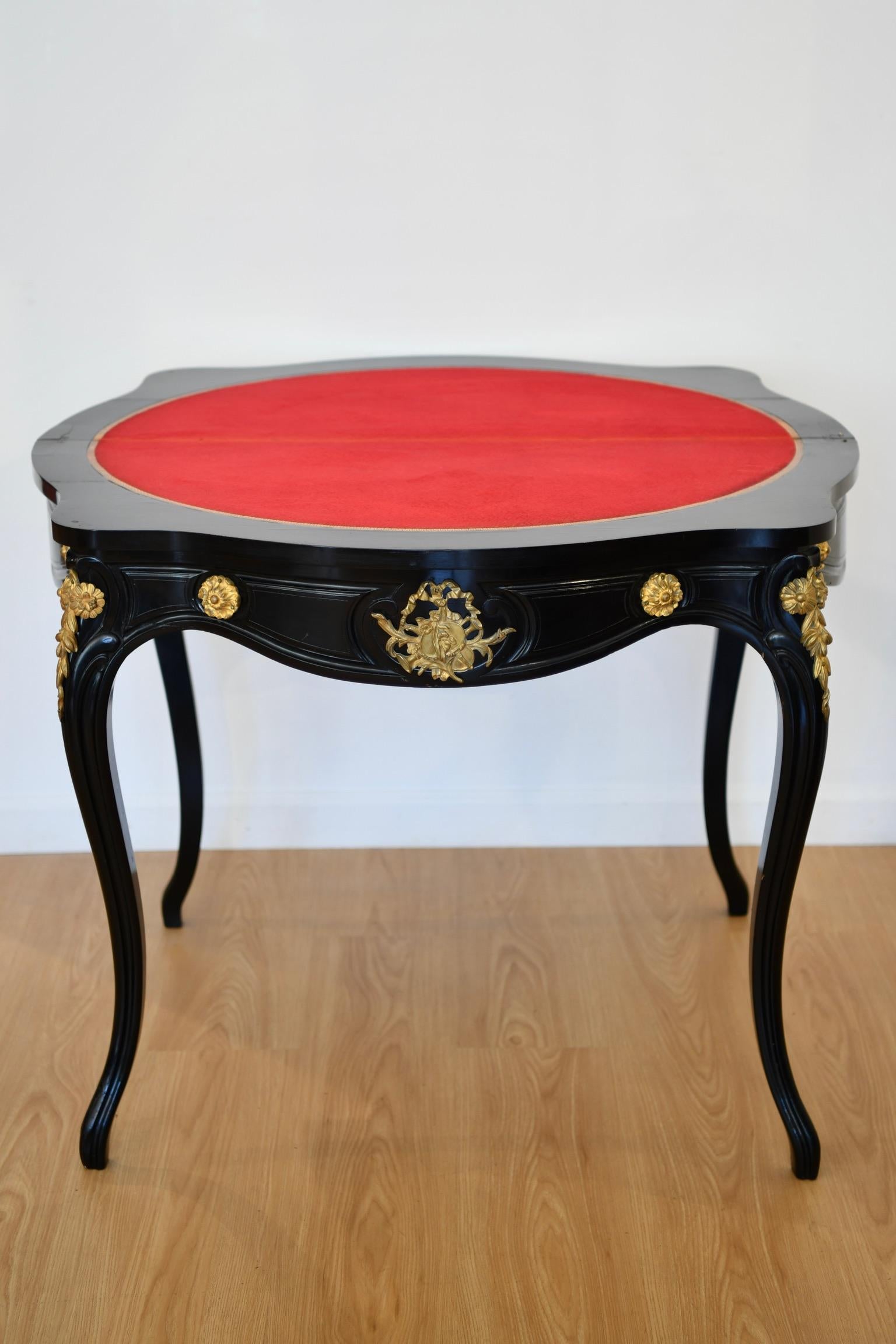 Alexander Roux Ebonised & Bronze Mounted Game For Sale 1