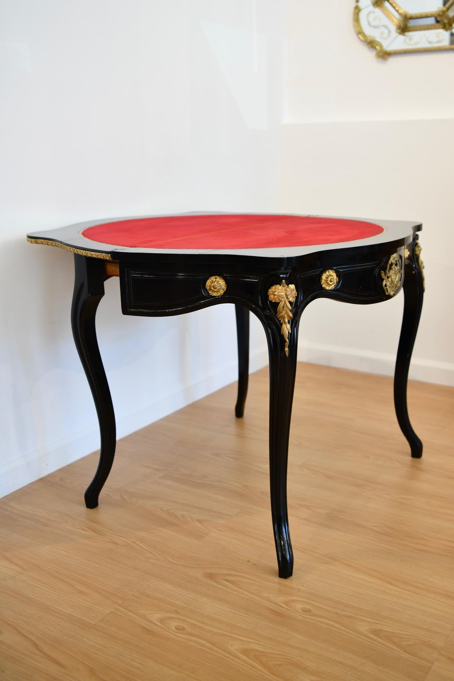 Alexander Roux Ebonised & Bronze Mounted Game For Sale 2