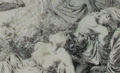 "Perseus and the Sleeping Medusa, " Neo-classical Etching by A. Runciman