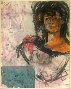 Ritratto di una giovane donna Opera su carta