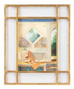 Oriental Bathroom - Oil Painting by Alexander Sergeev  - 1990s