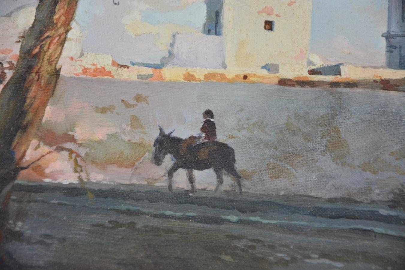 Paysage Tunisien -  Peinture à l'huile d'Alexander Sergeev  - 1994 - Painting de Alexander Sergheev