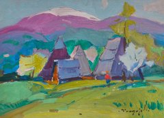 April Light Landscape Impressionism Original Oil Painting, Ready to Hang