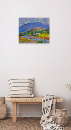 Around the River Landscape Impressionism Original Oil Painting