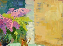 Un bouquet parfumé, peinture à l'huile sur toile
