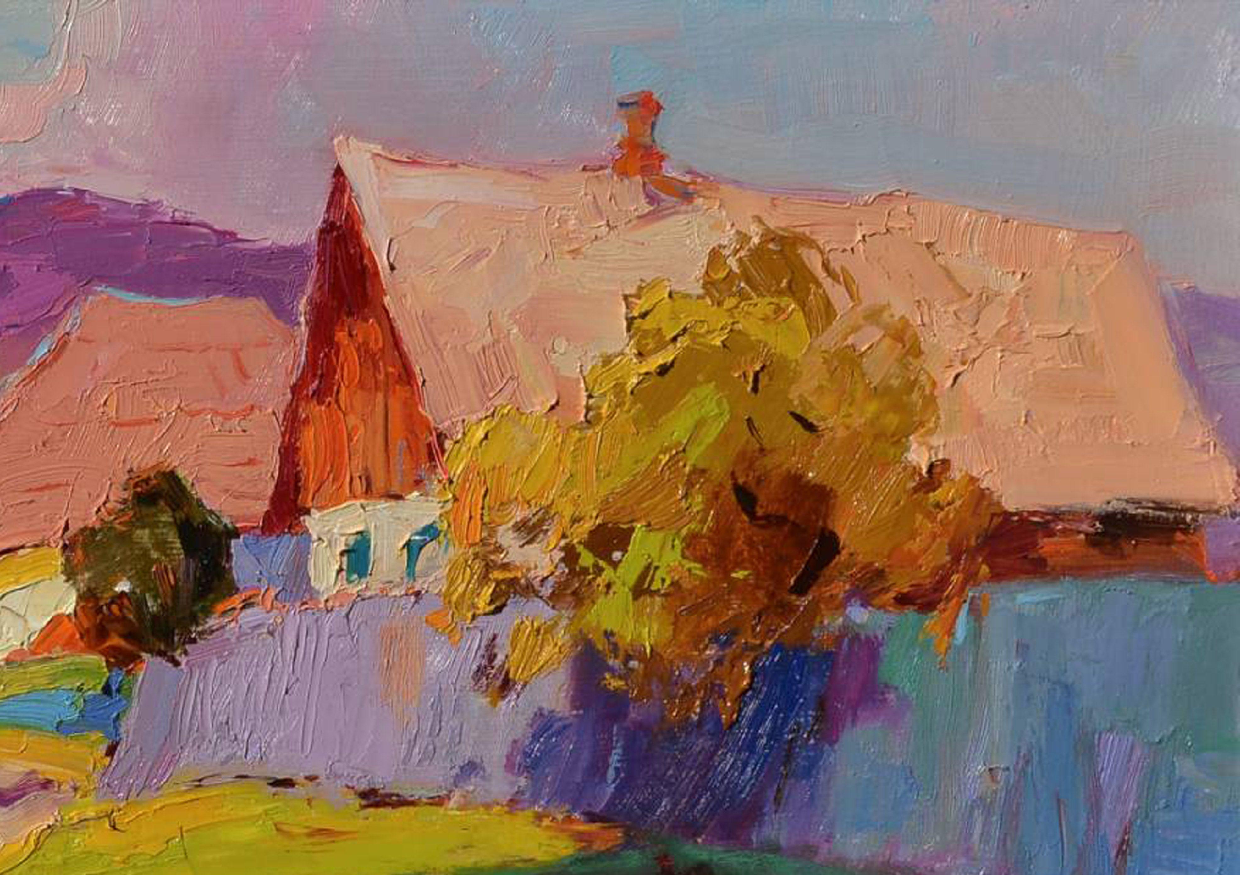 Ein Picturesque Corner. Stuzhytsya, Gemälde, Öl auf MDF-Tafel (Impressionismus), Painting, von Alexander Shandor