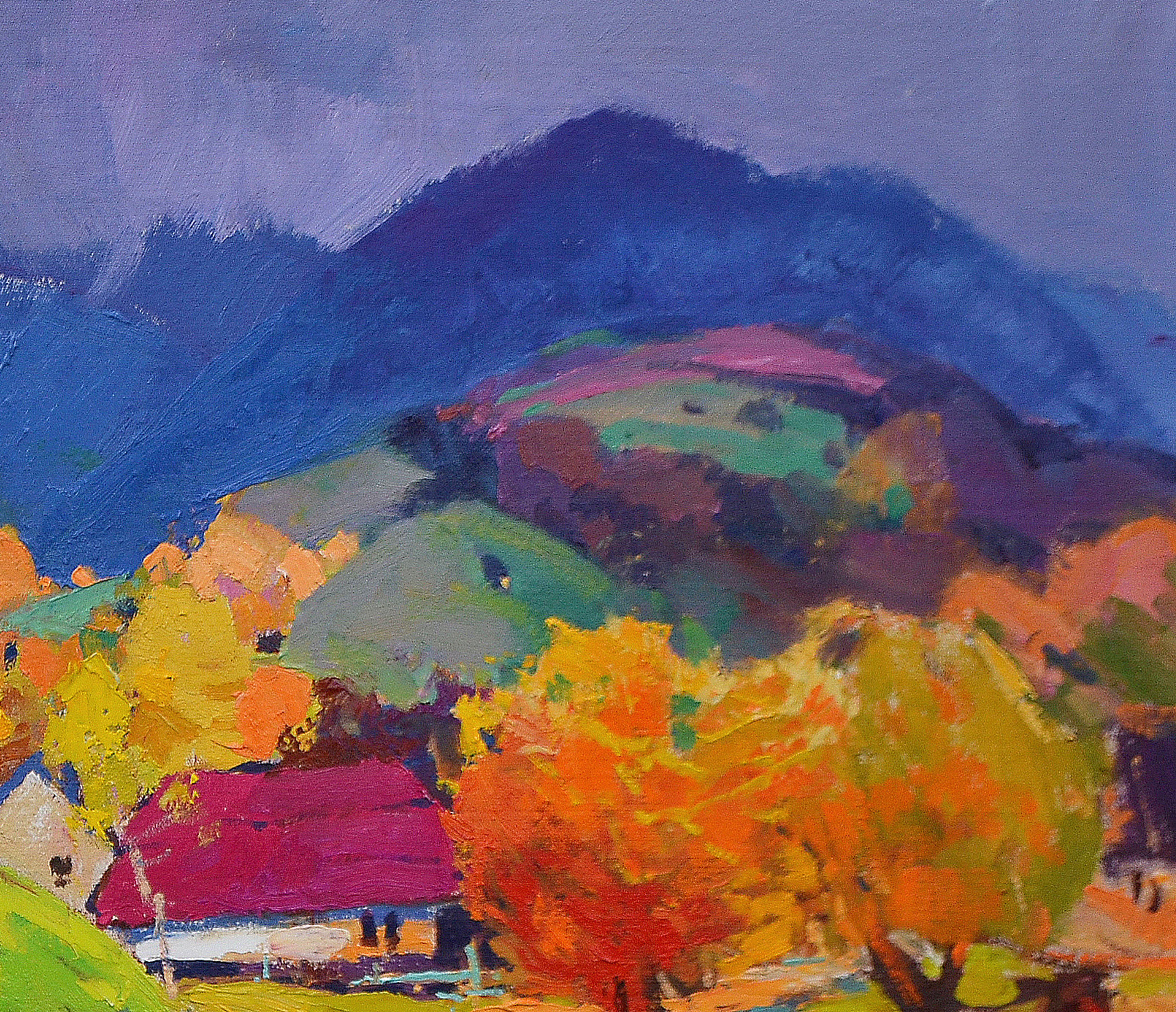Erstaunliche Verkhovyna, Gemälde, Öl auf Leinwand (Impressionismus), Painting, von Alexander Shandor