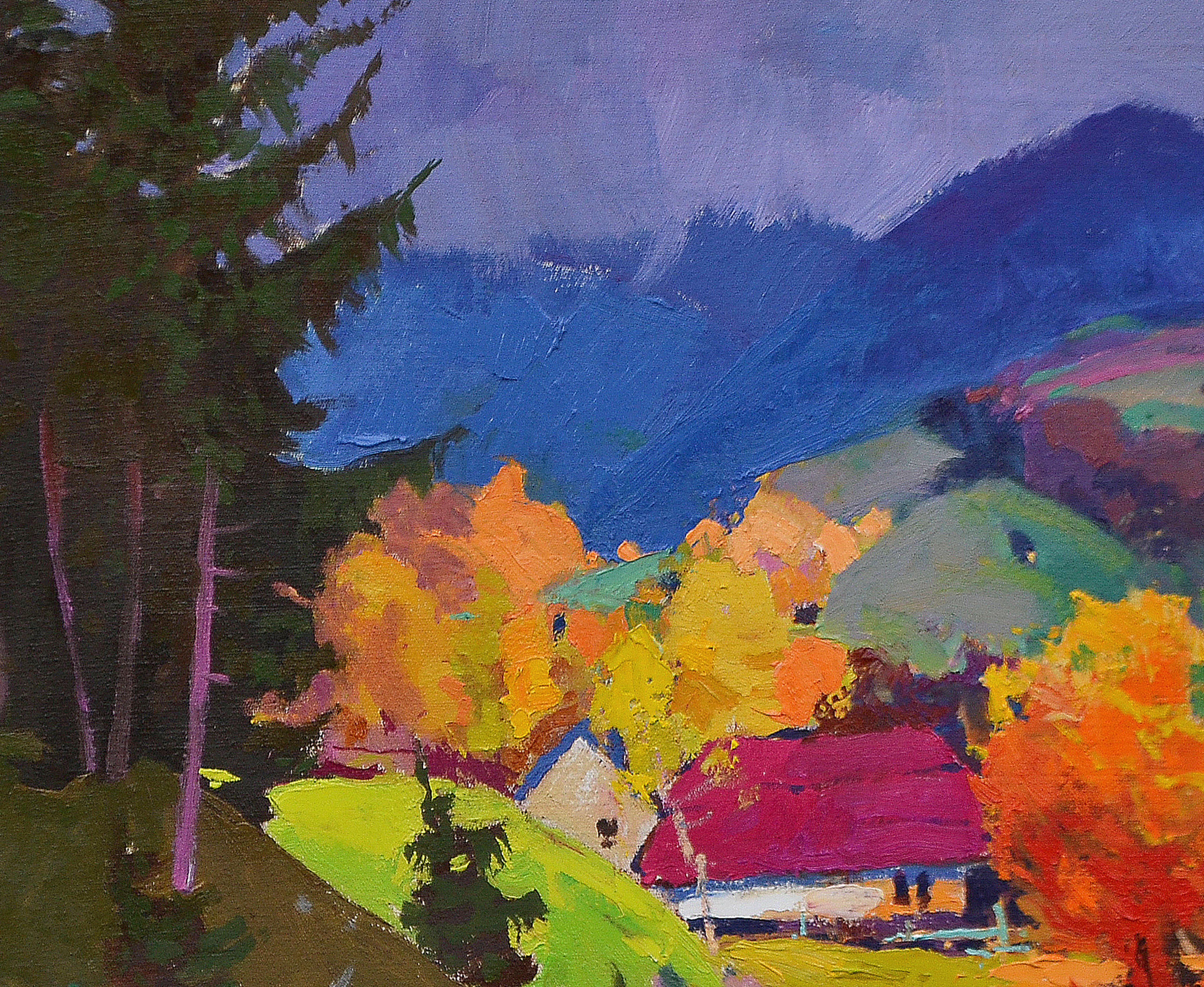 Erstaunliche Verkhovyna, Gemälde, Öl auf Leinwand im Angebot 1