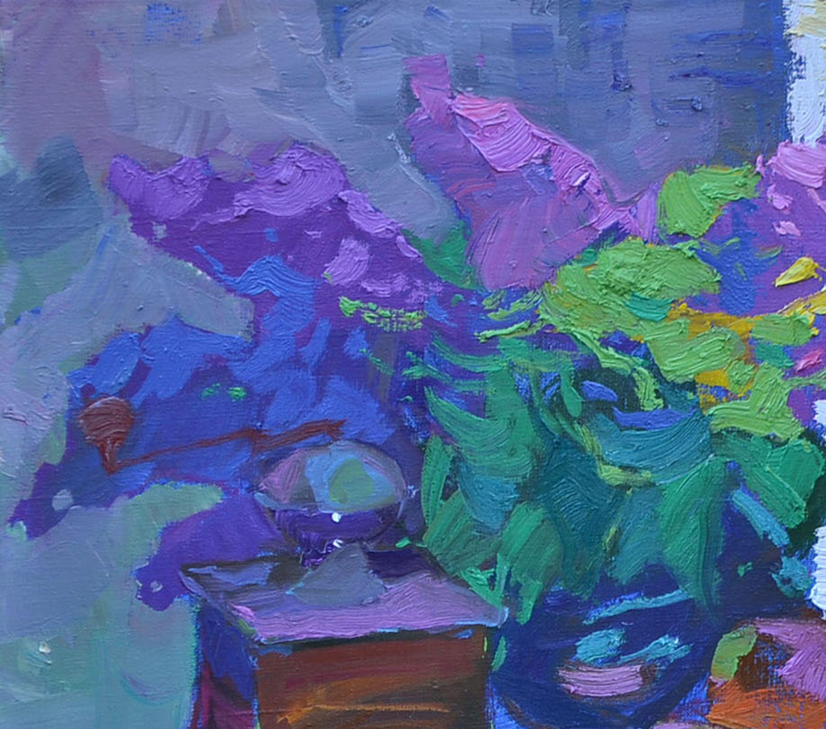 Moulin à café, peinture, huile sur toile - Impressionnisme Painting par Alexander Shandor