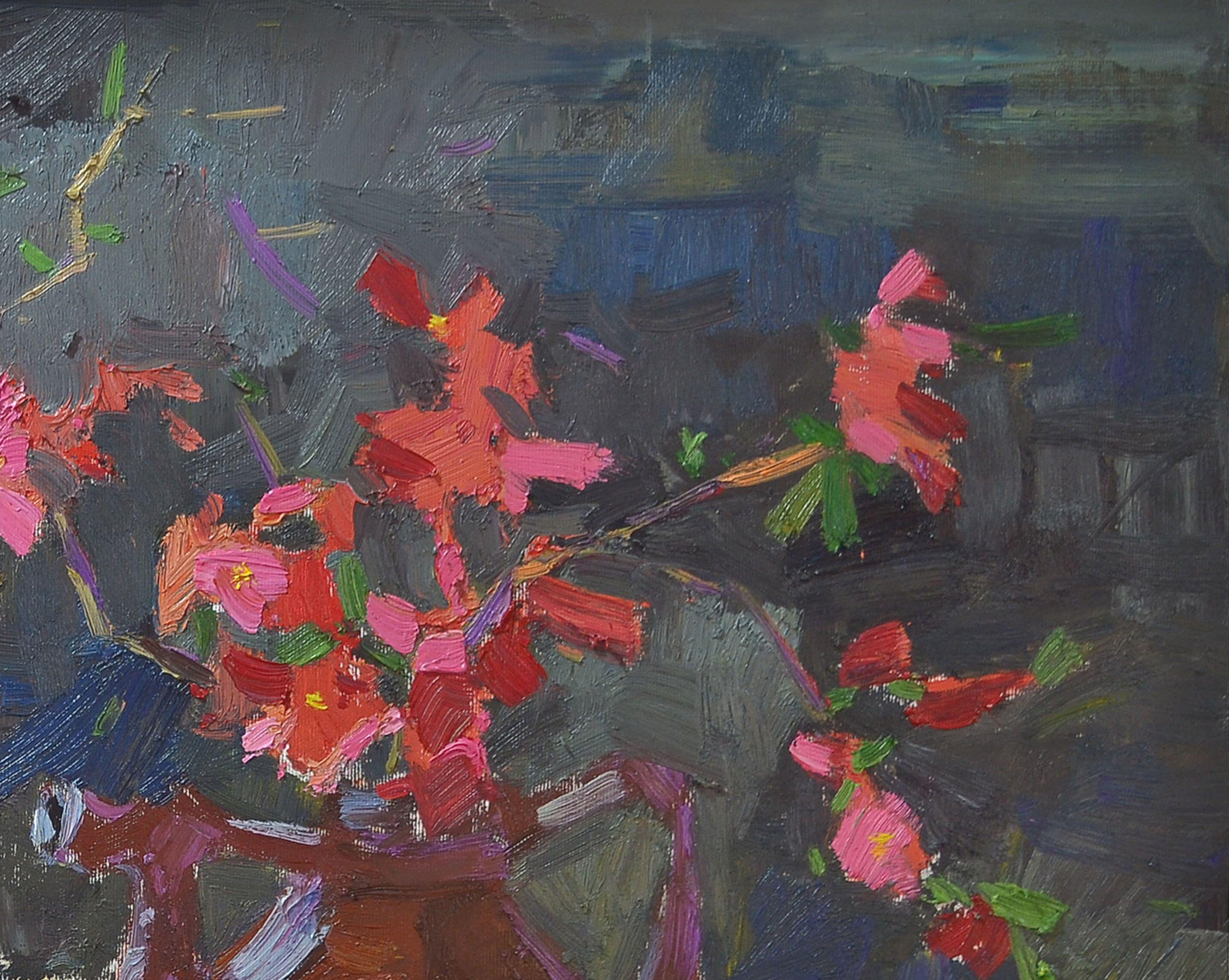 Flowers of the East, Painting, Oil on Canvas For Sale 2