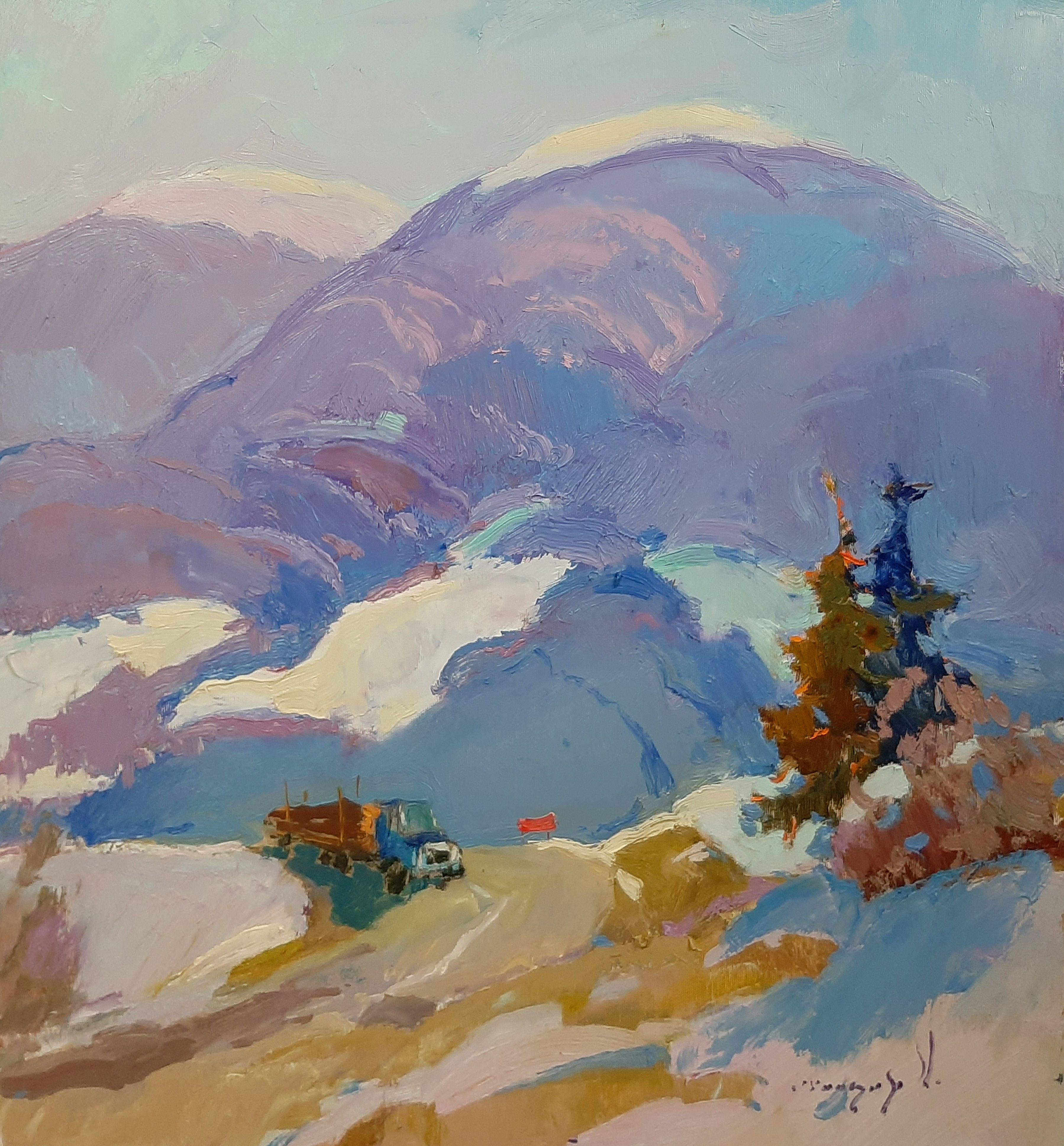Forest is Not Cut, Gemälde, Öl auf Leinwand – Painting von Alexander Shandor