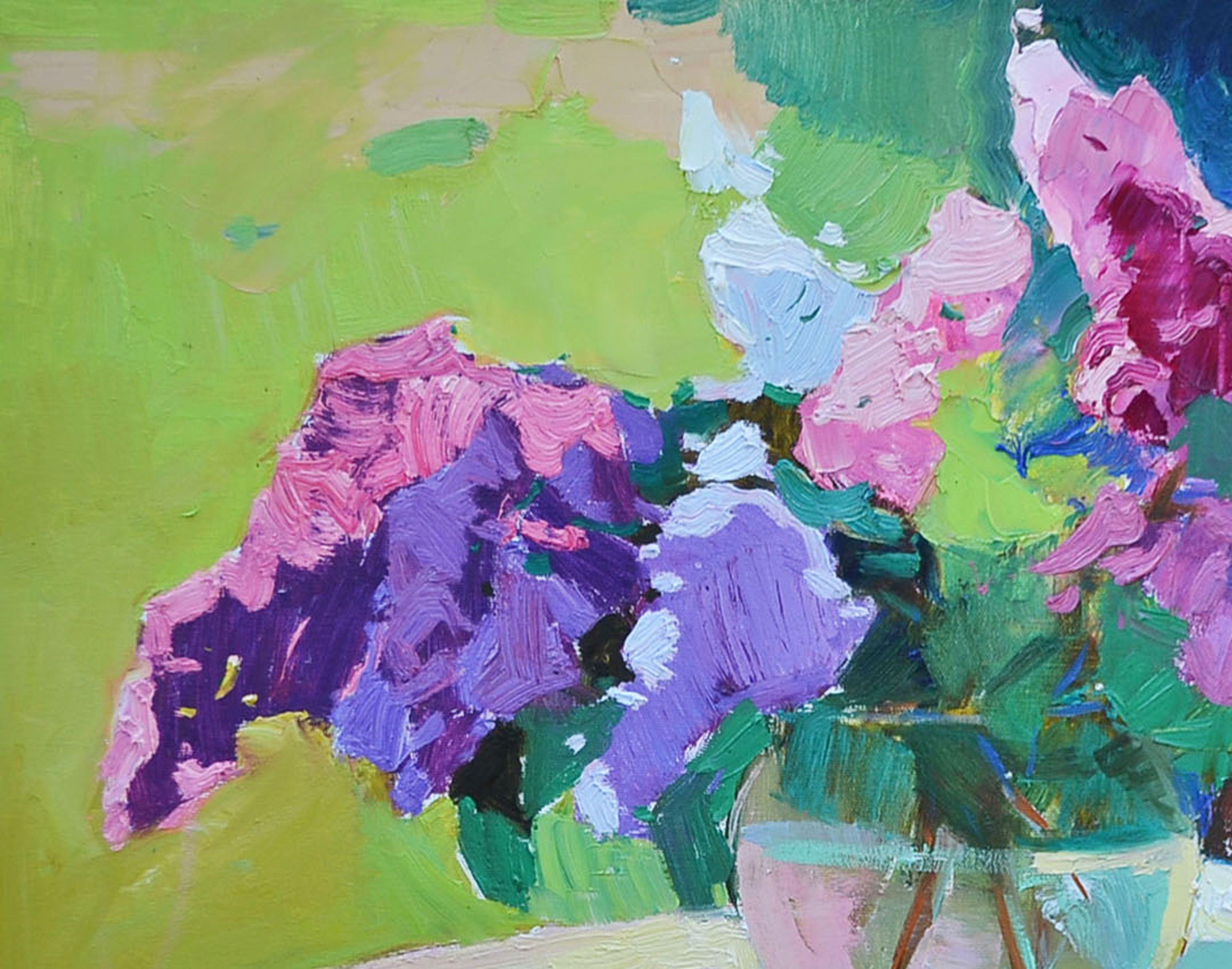Fragrant bouquet, Painting, Oil on Canvas For Sale 2