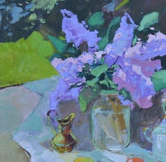 Happiness in the petals, Painting, Oil on Canvas