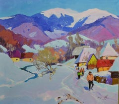 Happy Colors of Winter, Painting, Oil on Canvas