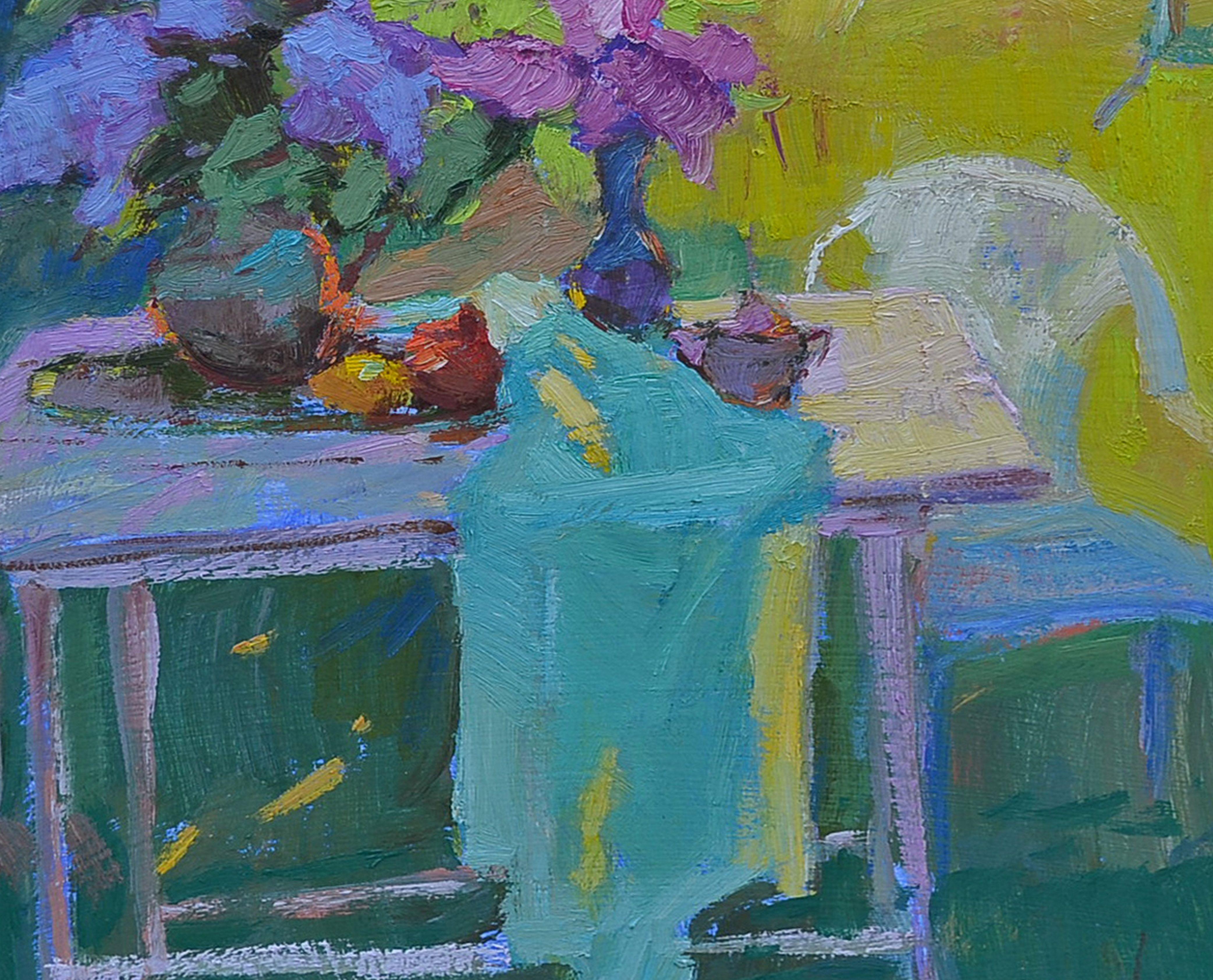 In the shade _ oil on cardboard, Painting, Oil on Other For Sale 1