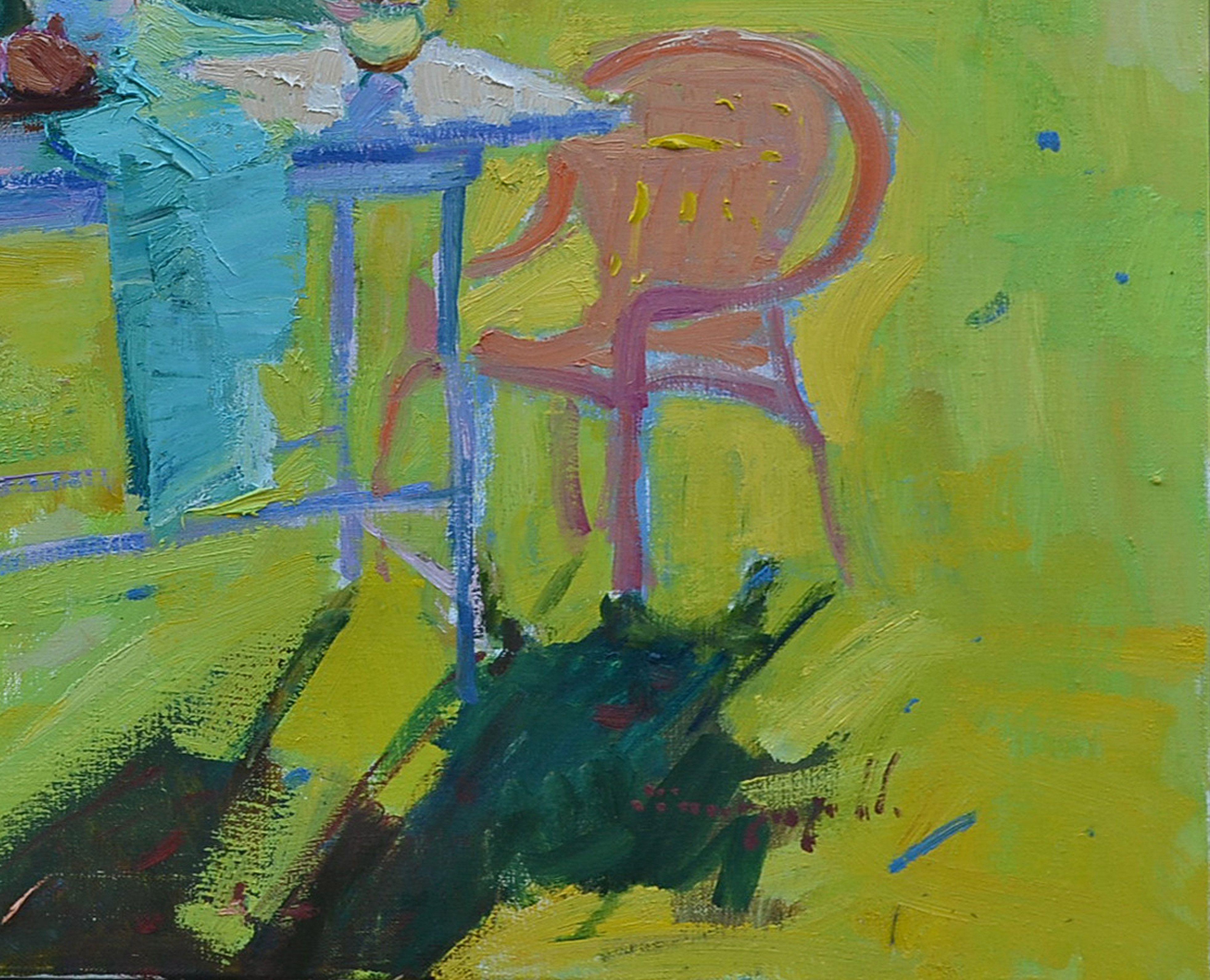 In the sun, Painting, Oil on Canvas For Sale 4