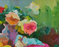 Magic flowers, Painting, Oil on Canvas