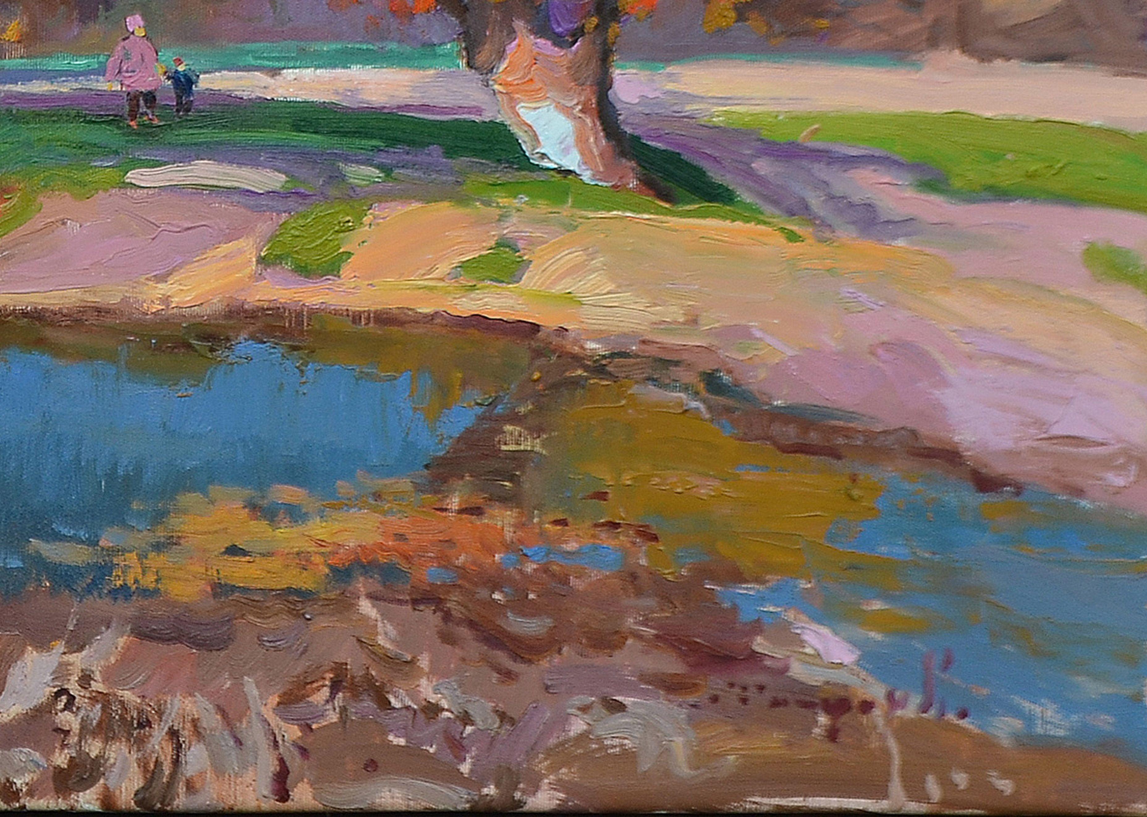 Gemälde: Öl auf Leinwand  Original: Einzigartiges Kunstwerk  Größe: 80 B x 60 H x 3 T cm  Rahmen: Nicht gerahmt  Bereit zum Aufhängen: Ja  Verpackung: Versand in einer Schachtel :: Gemälde :: Impressionist :: Dieses Werk wird mit einem offiziellen,